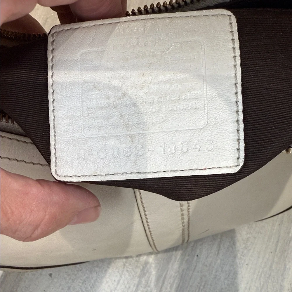Vintage Coach Dylan SoHo Off-White Leather Braided Strap Hobo Bag